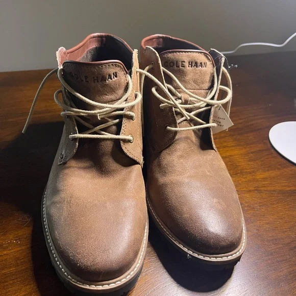 Cole Haan Tan Brown Suede Chukka Boots - Picture 2 of 7